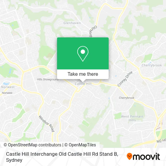Castle Hill Interchange Old Castle Hill Rd Stand B map
