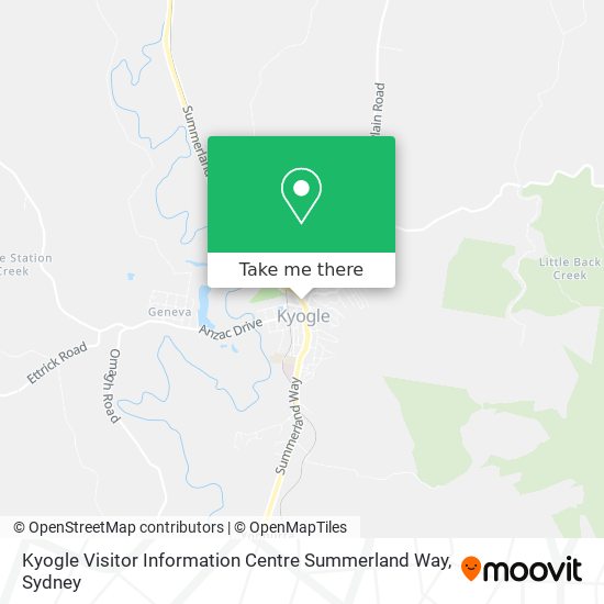 Kyogle Visitor Information Centre Summerland Way map