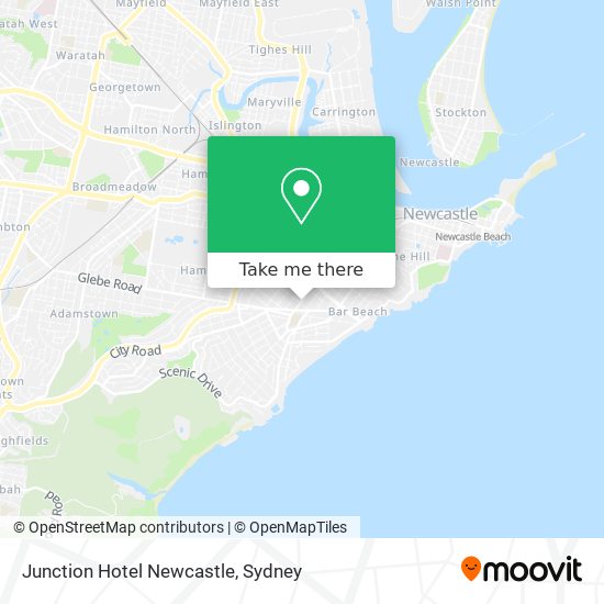 Mapa Junction Hotel Newcastle