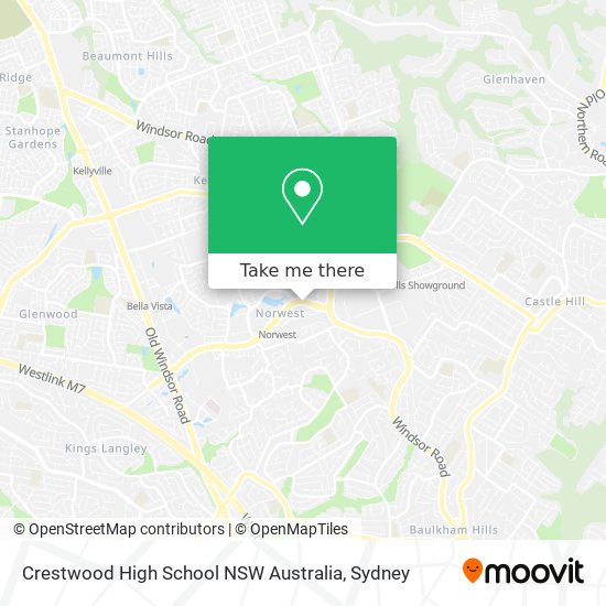 Mapa Crestwood High School NSW Australia