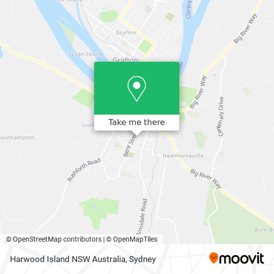 Harwood Island NSW Australia map