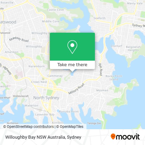 Willoughby Bay NSW Australia map