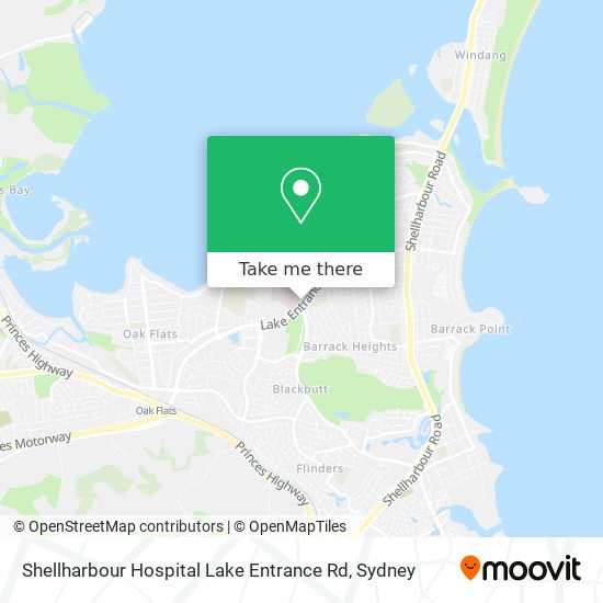 Shellharbour Hospital Lake Entrance Rd map