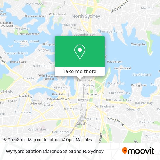 Wynyard Station Clarence St Stand R map