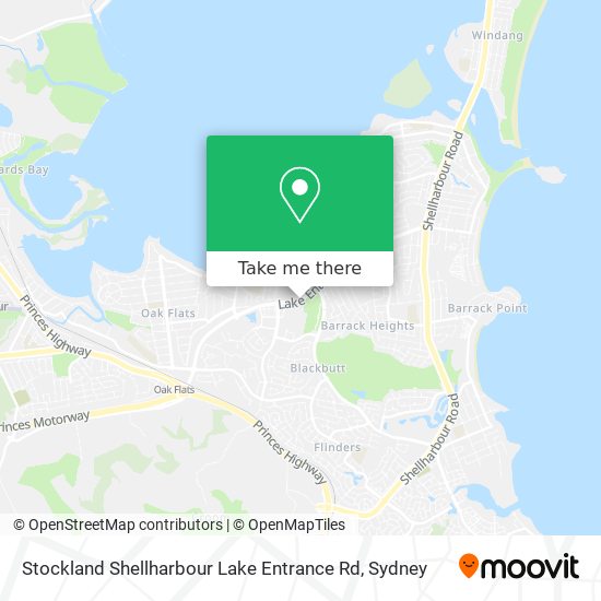 Mapa Stockland Shellharbour Lake Entrance Rd