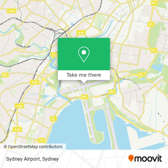 Mapa Sydney Airport