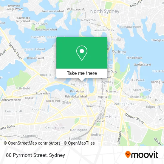80 Pyrmont Street map