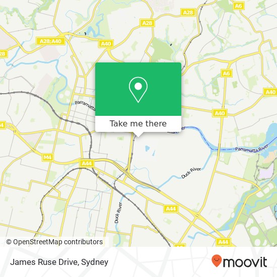 James Ruse Drive map