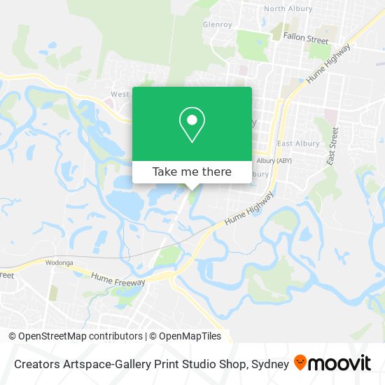 Creators Artspace-Gallery Print Studio Shop map