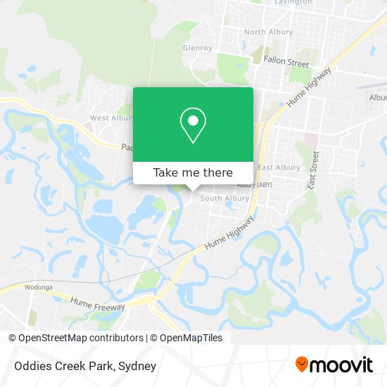 Oddies Creek Park map