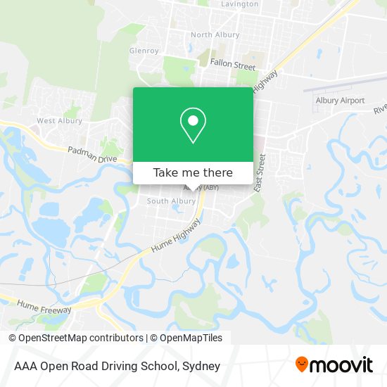 AAA Open Road Driving School map