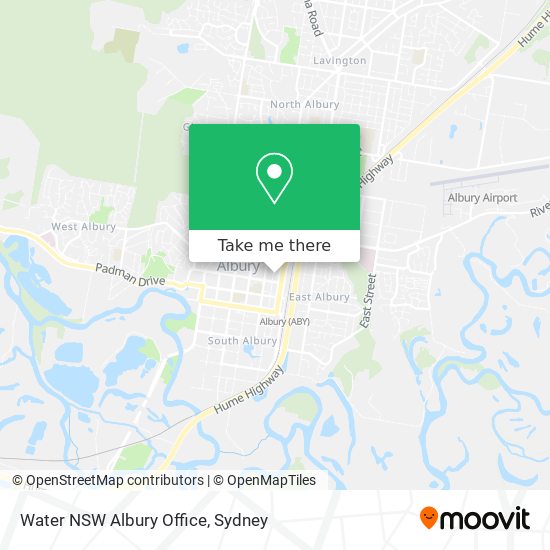 Mapa Water NSW Albury Office