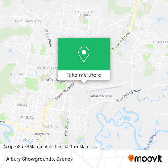 Mapa Albury Showgrounds