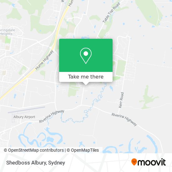 Mapa Shedboss Albury