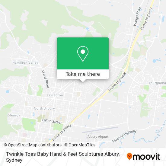 Twinkle Toes Baby Hand & Feet Sculptures Albury map