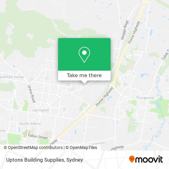 Mapa Uptons Building Supplies