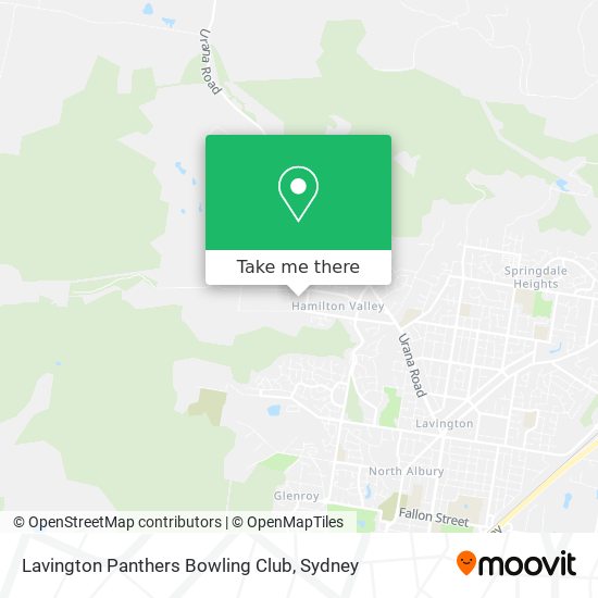 Lavington Panthers Bowling Club map