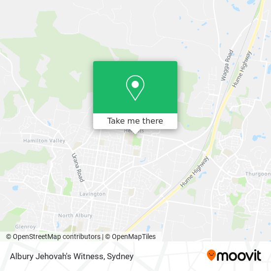 Albury Jehovah's Witness map