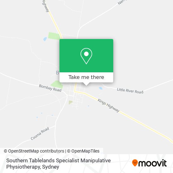 Mapa Southern Tablelands Specialist Manipulative Physiotherapy