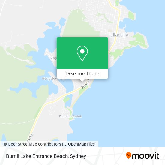 Burrill Lake Entrance Beach map