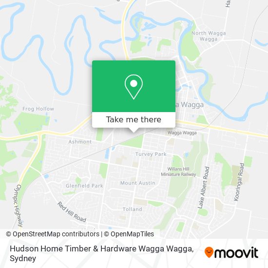 Mapa Hudson Home Timber & Hardware Wagga Wagga