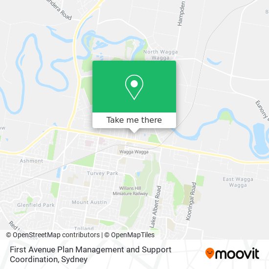 First Avenue Plan Management and Support Coordination map