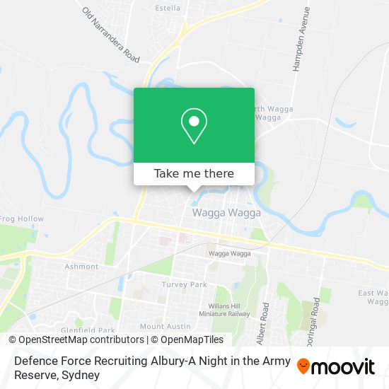 Defence Force Recruiting Albury-A Night in the Army Reserve map
