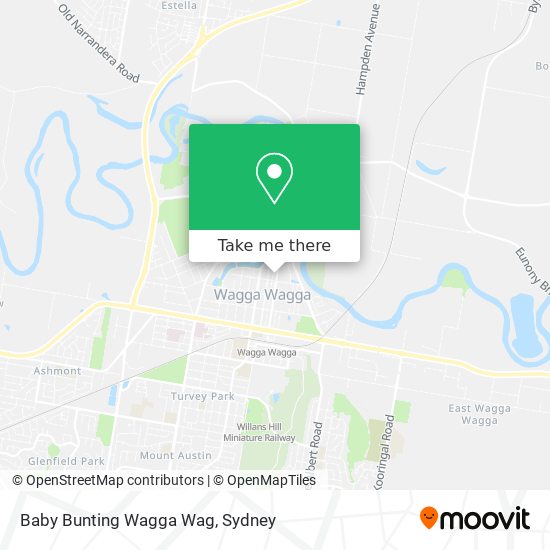 Baby Bunting Wagga Wag map