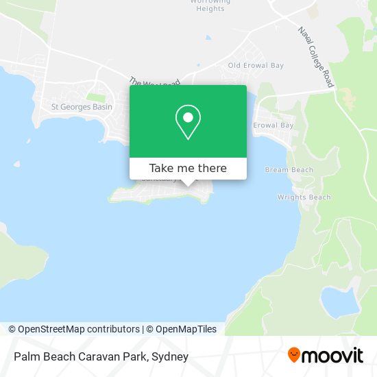 Palm Beach Caravan Park map