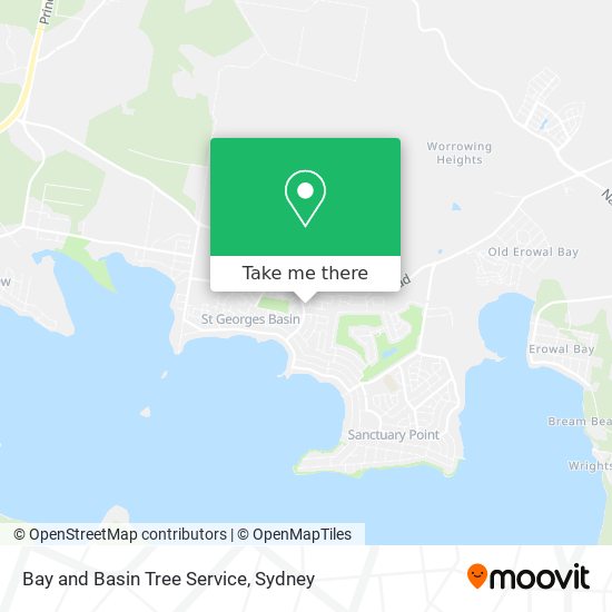 Bay and Basin Tree Service map