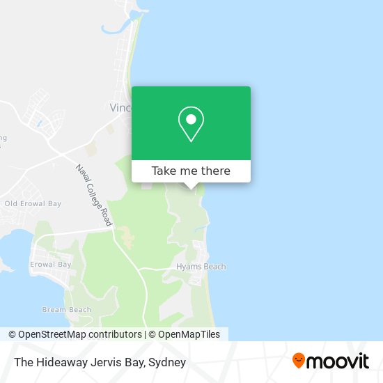 The Hideaway Jervis Bay map