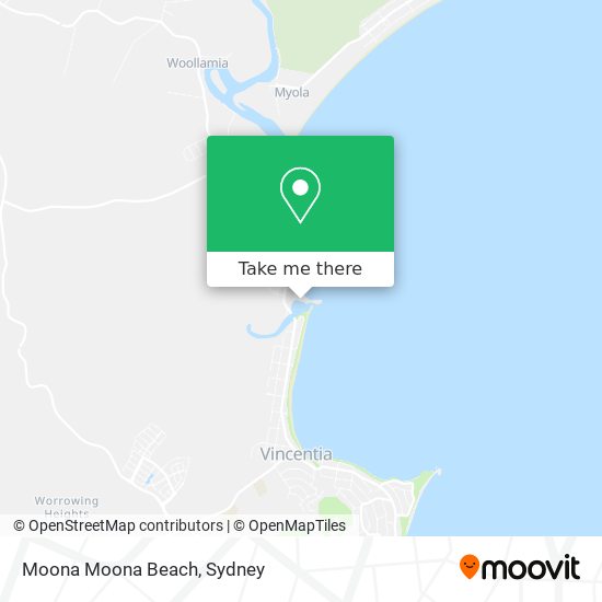 Moona Moona Beach map