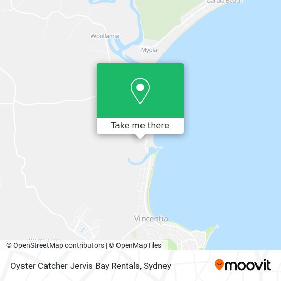 Oyster Catcher Jervis Bay Rentals map