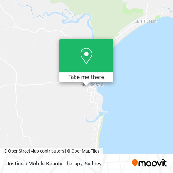 Mapa Justine's Mobile Beauty Therapy