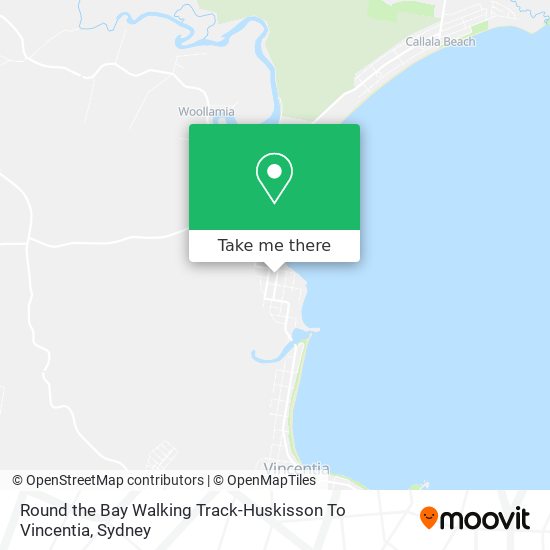 Round the Bay Walking Track-Huskisson To Vincentia map