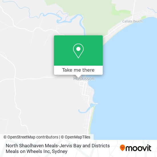 Mapa North Shaolhaven Meals-Jervis Bay and Districts Meals on Wheels Inc