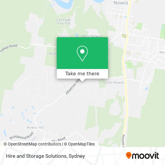 Hire and Storage Solutions map