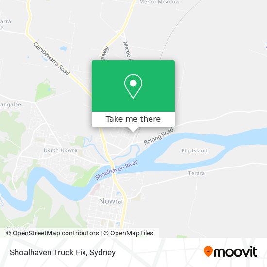 Mapa Shoalhaven Truck Fix