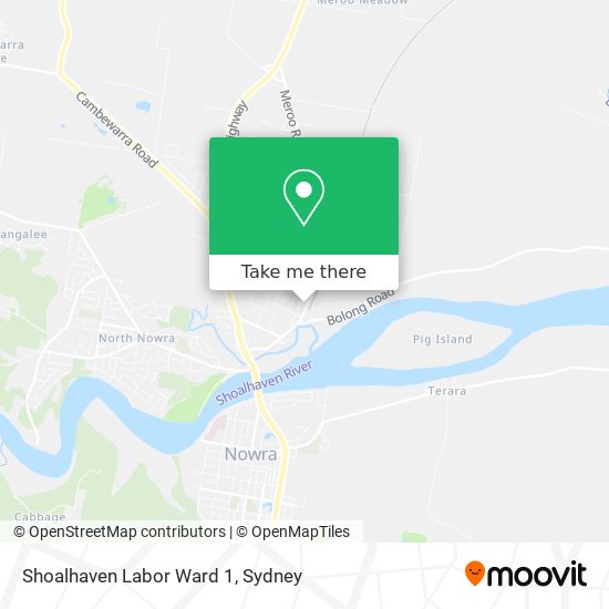 Mapa Shoalhaven Labor Ward 1