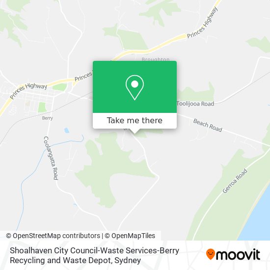 Mapa Shoalhaven City Council-Waste Services-Berry Recycling and Waste Depot