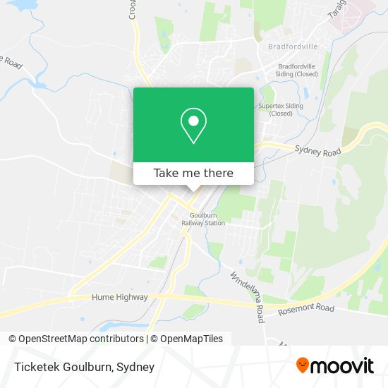 Ticketek Goulburn map