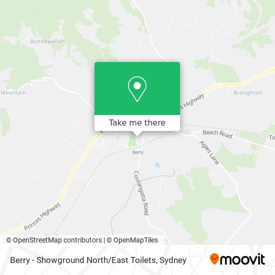 Mapa Berry - Showground North / East Toilets