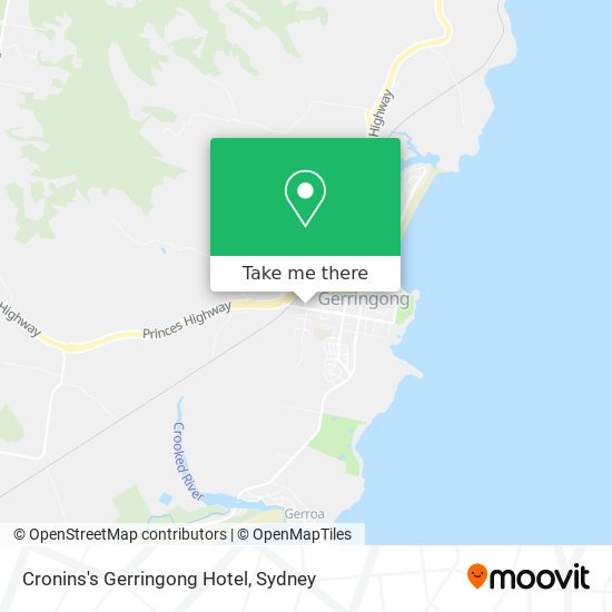 Cronins's Gerringong Hotel map