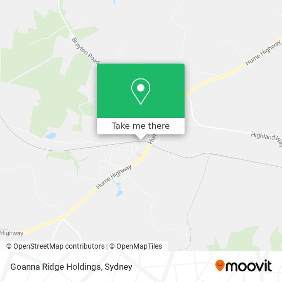 Goanna Ridge Holdings map