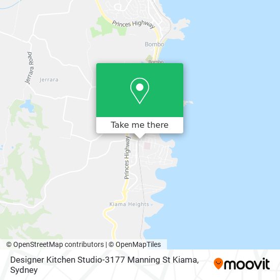 Mapa Designer Kitchen Studio-3177 Manning St Kiama