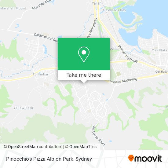Mapa Pinocchio's Pizza Albion Park