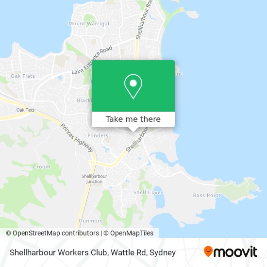 Shellharbour Workers Club, Wattle Rd map