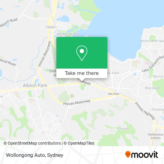 Mapa Wollongong Auto