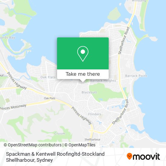 Mapa Spackman & Kentwell Roofingltd-Stockland Shellharbour