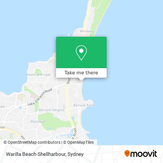 Mapa Warilla Beach-Shellharbour